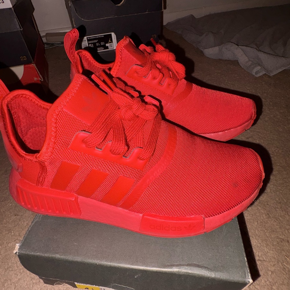 adidas Kids Bright Red Athletic Sneakers